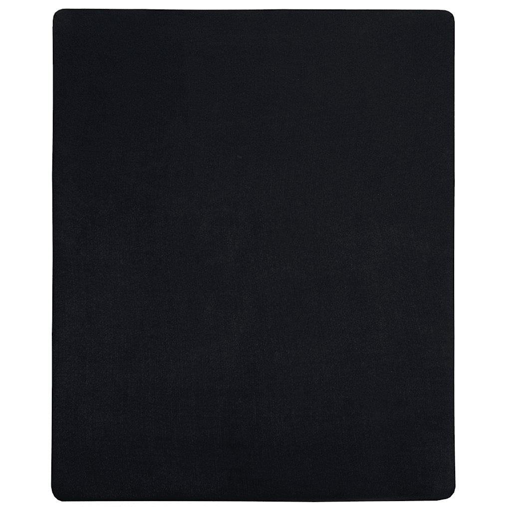 Jersey Fitted Sheets 2 pcs Black 180x200 cm Cotton