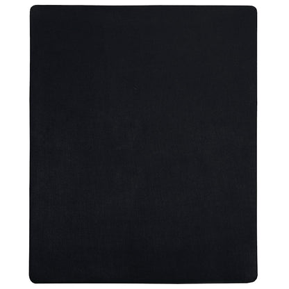 Jersey Fitted Sheets 2 pcs Black 180x200 cm Cotton