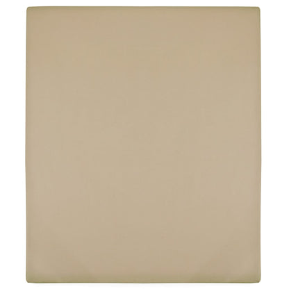Jersey Fitted Sheet Taupe 90x200 cm Cotton