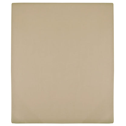 Jersey Fitted Sheets 2 pcs Taupe 100x200 cm Cotton