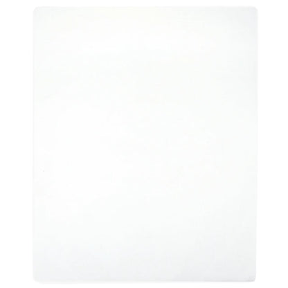 Jersey Fitted Sheet White 140x200 cm Cotton