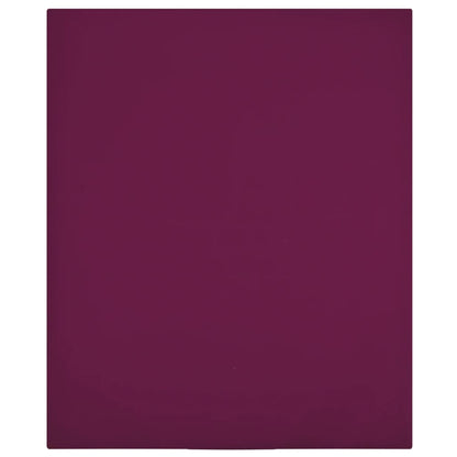 Jersey Fitted Sheet Bordeaux 90x200 cm Cotton