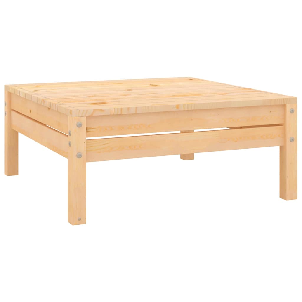 Garden Footstool | Natural wood | Solid pinewood | Modular | Square
