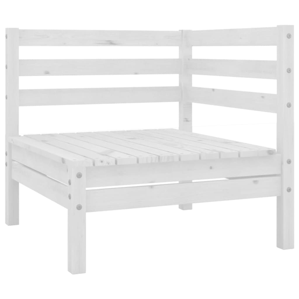Garden Lounge Set | White | Solid pine wood | Large | Modular