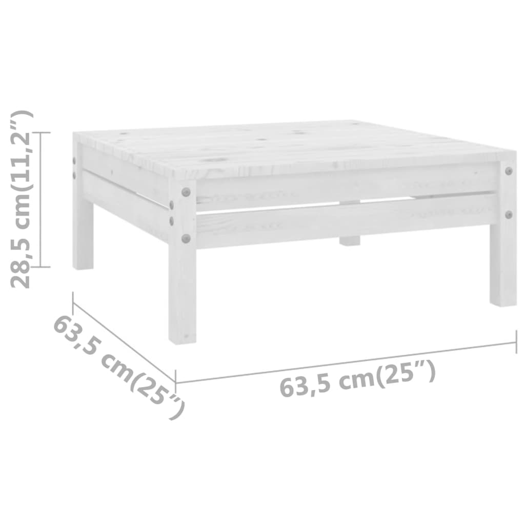 Garden Lounge Set | White | Solid pine wood | Large | Modular