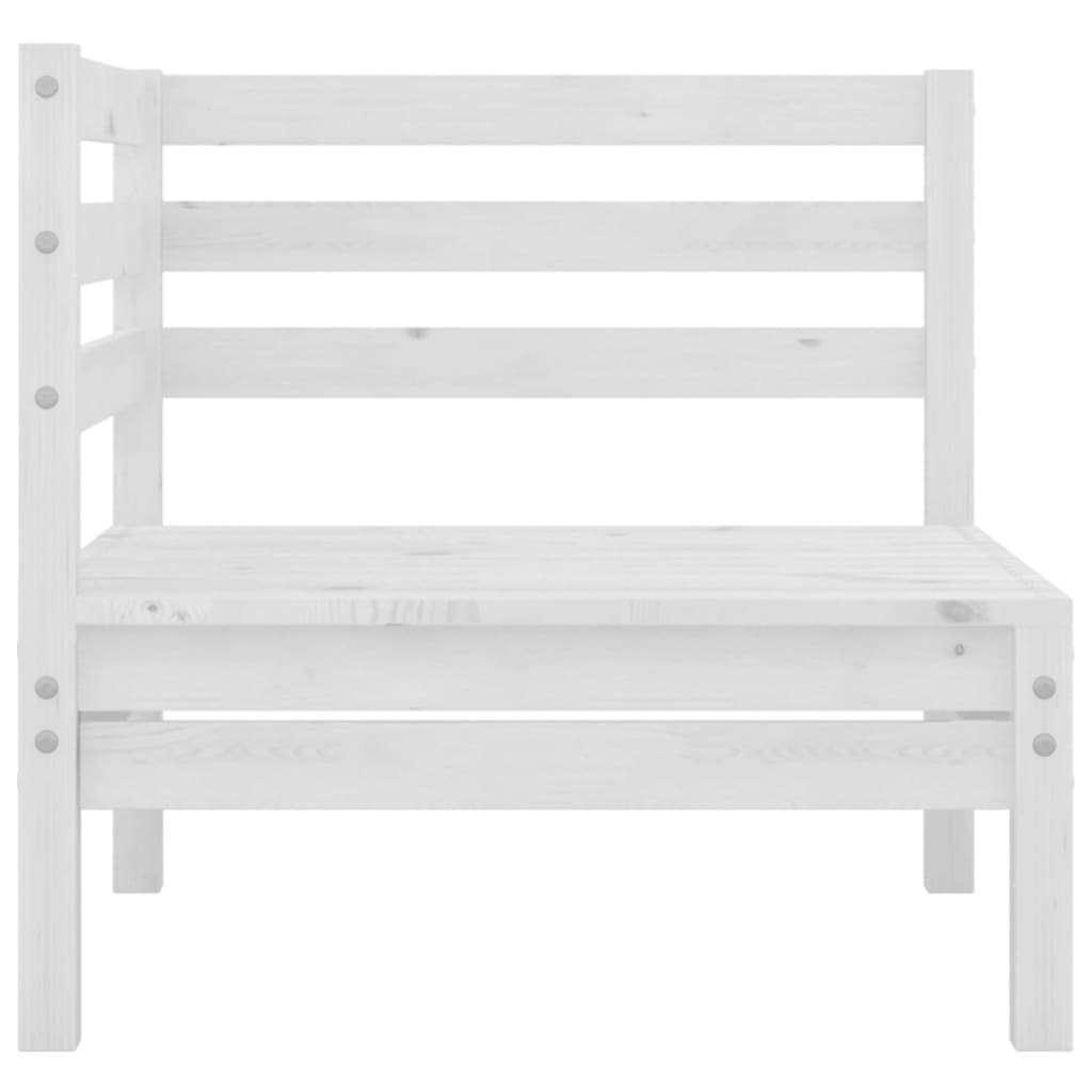 Garden Lounge Set | White | Solid pine wood | Large | Modular