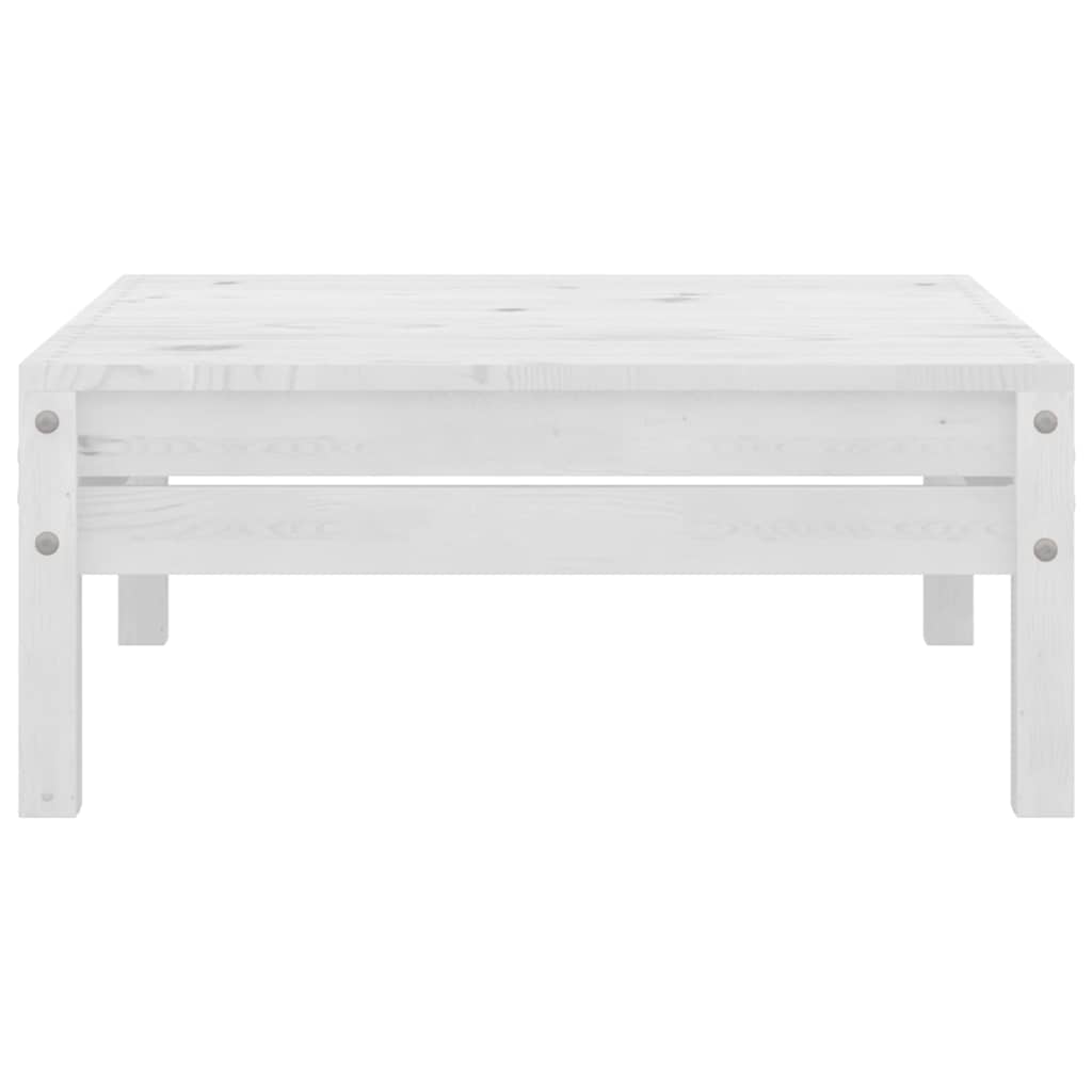 3 Piece Garden Lounge Set Solid Wood Pine White
