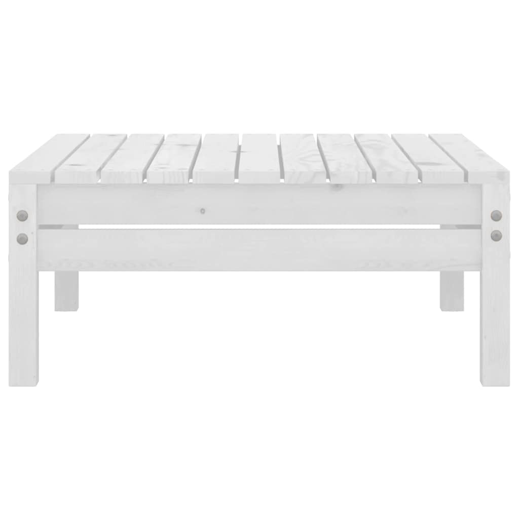 3 Piece Garden Lounge Set Solid Wood Pine White