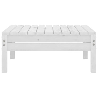 3 Piece Garden Lounge Set Solid Wood Pine White