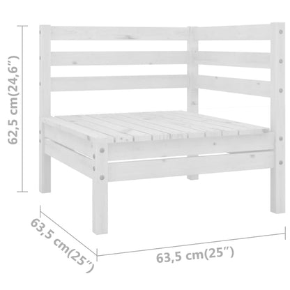 Garden Lounge Set | White | Solid pine wood | Large | Modular