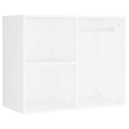 LED Dressing Table with 2 Cabinets White Engineered Wood