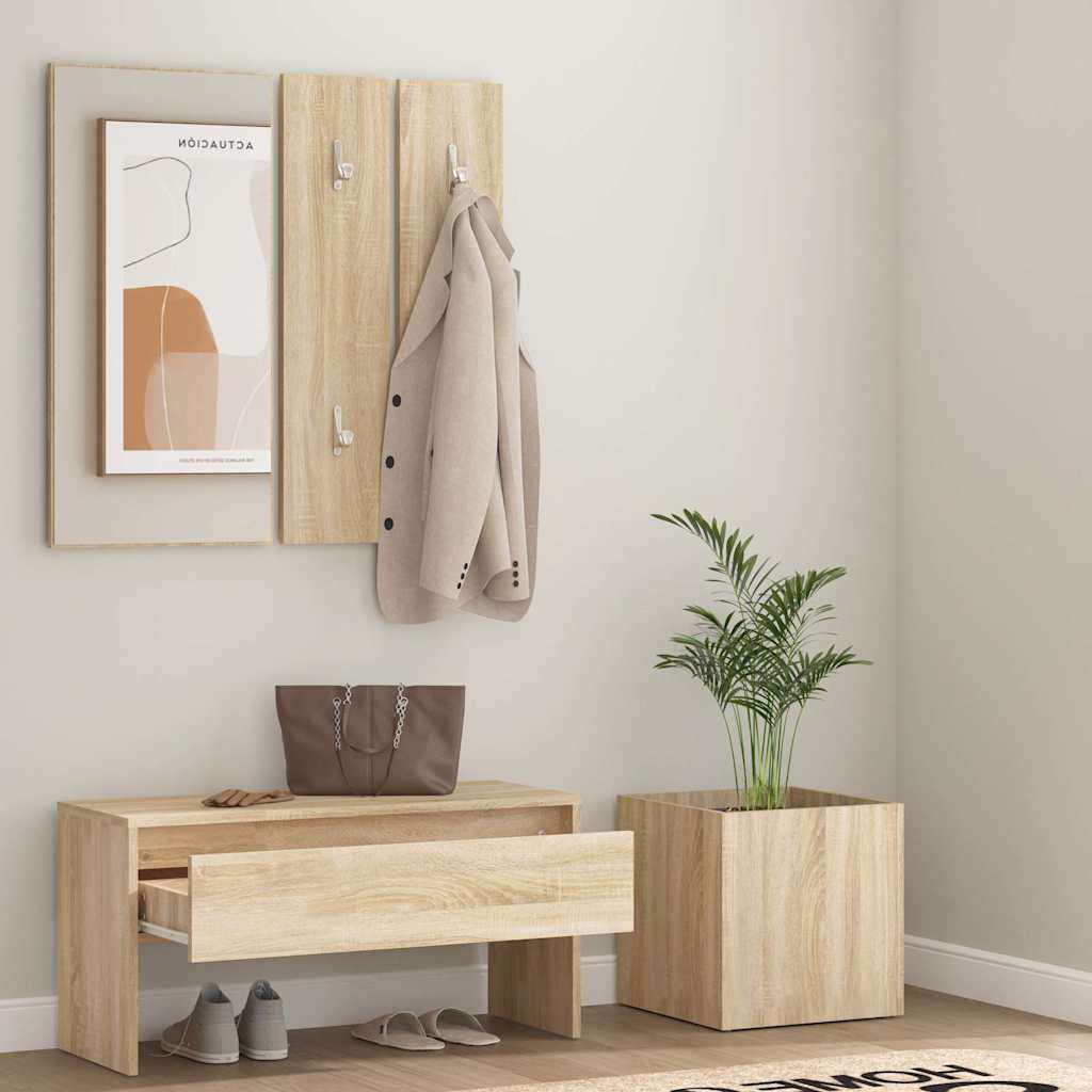 Hallway Furniture Set Sonoma Oak Engineered Wood