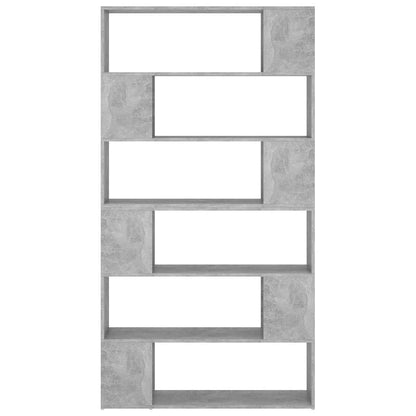 Book Cabinet Room Divider Concrete Grey 100x24x188 cm
