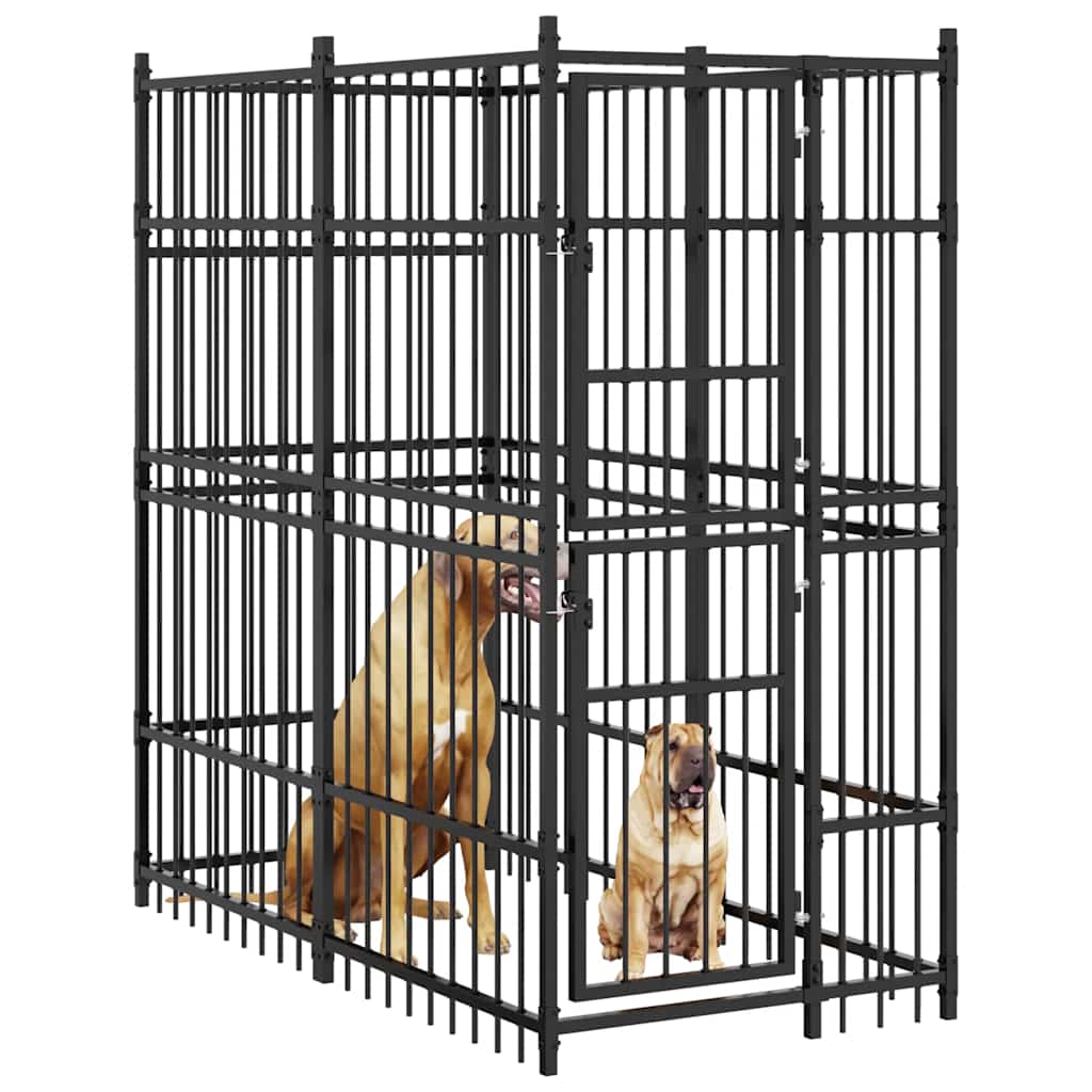 Outdoor Dog Kennel Steel 1,84 m²