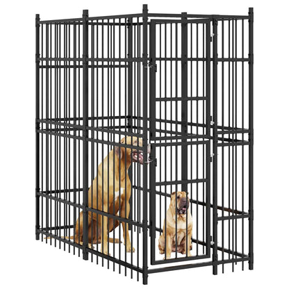 Outdoor Dog Kennel Steel 1,84 m²