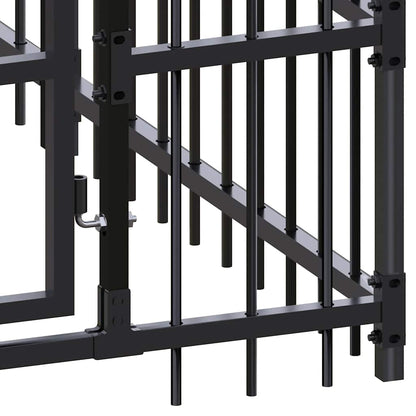 Outdoor Dog Kennel Steel 1.84 m²