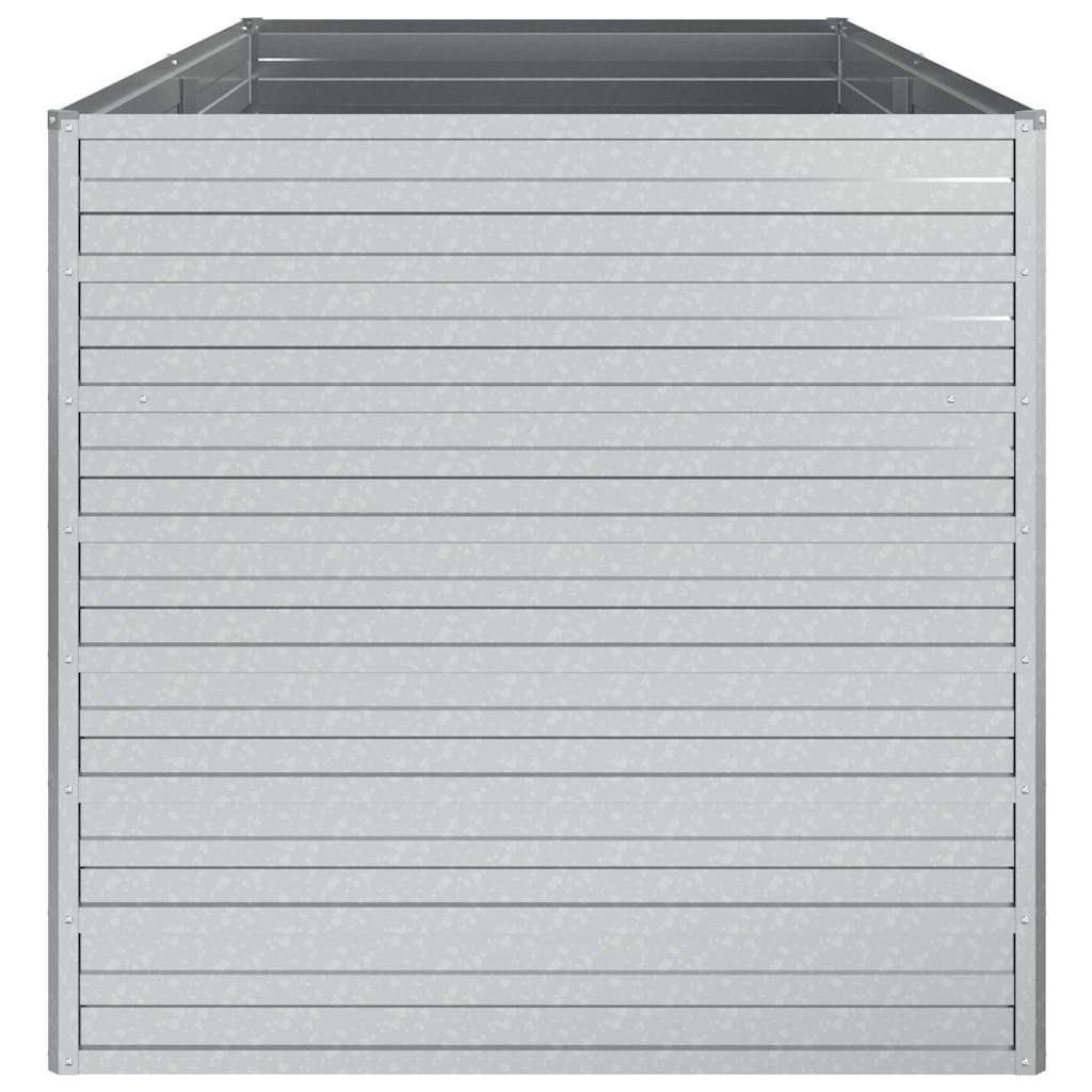 Garden Raised Bed 160x80x77 cm Galvanized Steel Silver