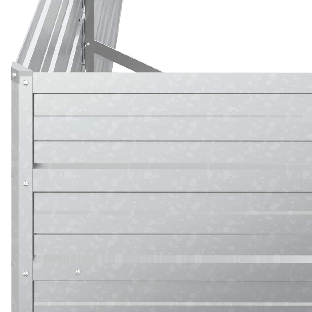 Garden Raised Bed 160x80x77 cm Galvanized Steel Silver