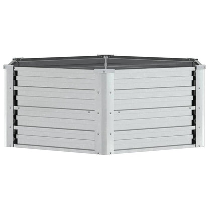 Garden Raised Bed 129x45 cm Galvanized Steel Silver