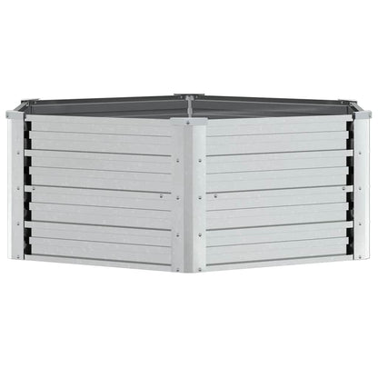 Garden Raised Bed 129x45 cm Galvanized Steel Silver