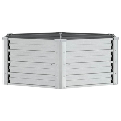 Garden Raised Bed 129x45 cm Galvanized Steel Silver