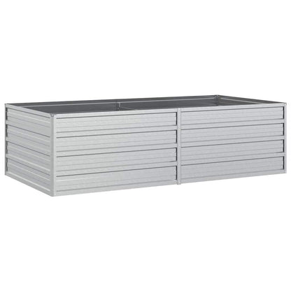 Garden Raised Bed 160x80x45 cm Galvanized Steel Silver