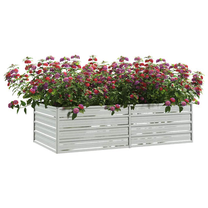 Garden Raised Bed 160x80x45 cm Galvanized Steel Silver