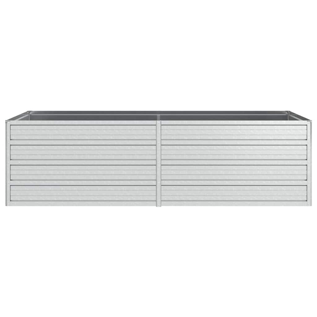 Garden Raised Bed 160x80x45 cm Galvanized Steel Silver