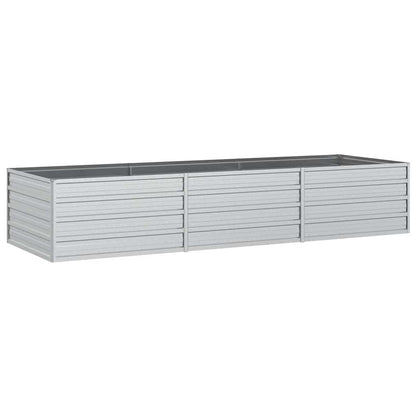 Garden Raised Bed 240x80x45 cm Galvanized Steel Silver
