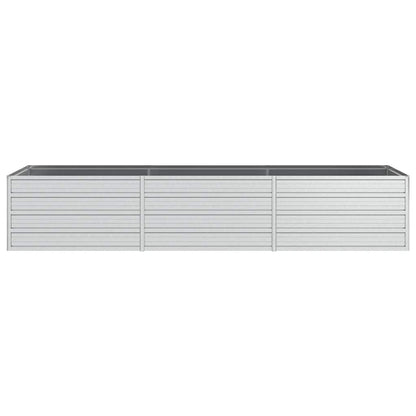 Garden Raised Bed 240x80x45 cm Galvanized Steel Silver