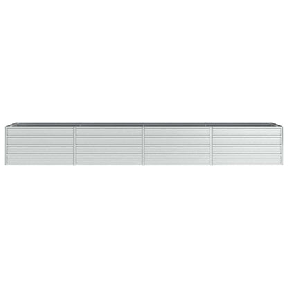 Garden Raised Bed 320x80x45 cm Galvanized Steel Silver