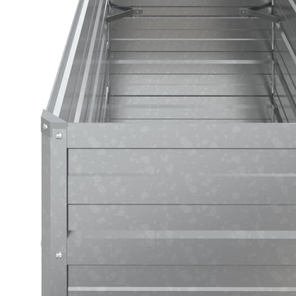 Garden Raised Bed 100x40x77 cm Galvanized Steel Silver