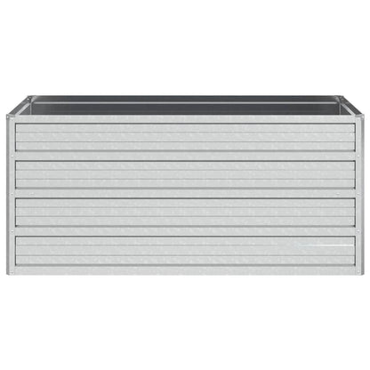 Garden Raised Bed 100x40x45 cm Galvanized Steel Silver