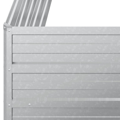 Garden Raised Bed 100x40x45 cm Galvanized Steel Silver