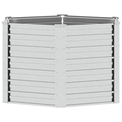 316898 vidaXL Garden Raised Bed 129x77 cm Galvanized Steel Silver