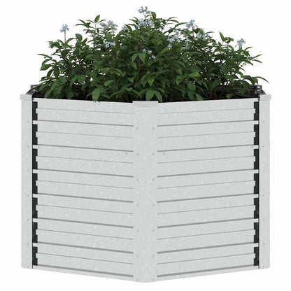 316898 vidaXL Garden Raised Bed 129x77 cm Galvanized Steel Silver