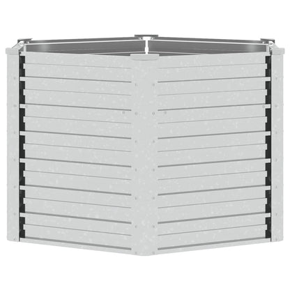 Garden Raised Bed 129x77 cm Galvanized Steel Silver