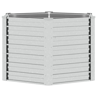 316898 vidaXL Garden Raised Bed 129x77 cm Galvanized Steel Silver