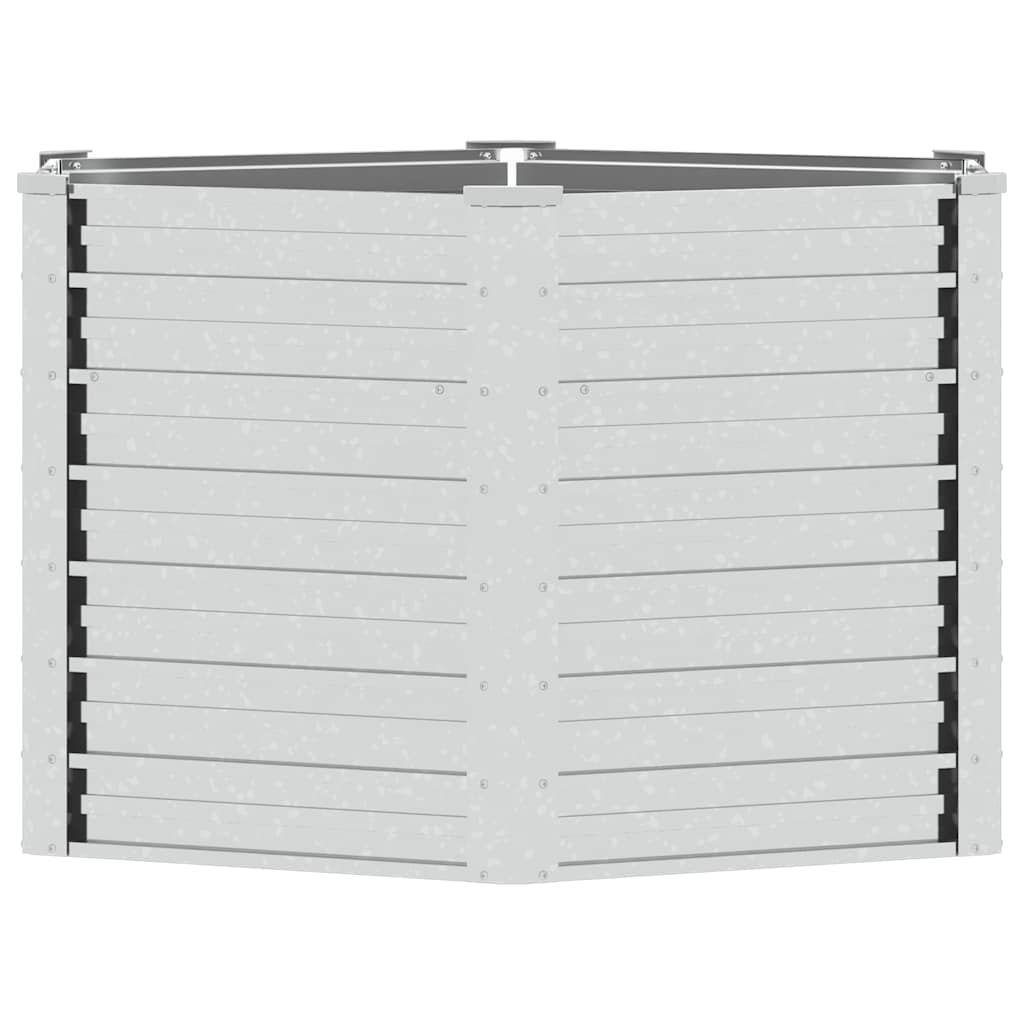 Garden Raised Bed 129x77 cm Galvanized Steel Silver