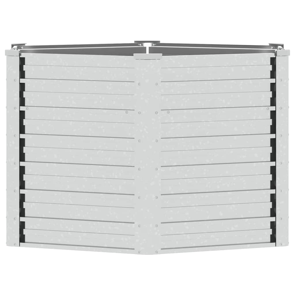 316898 vidaXL Garden Raised Bed 129x77 cm Galvanized Steel Silver