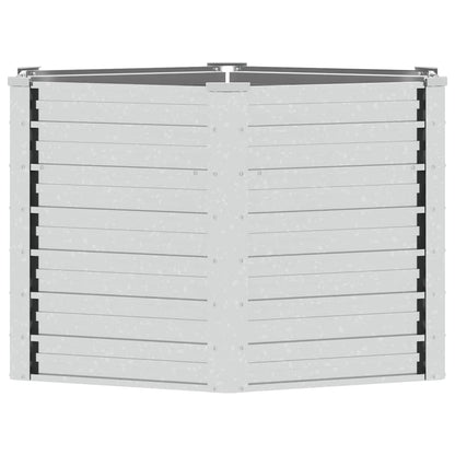 316898 vidaXL Garden Raised Bed 129x77 cm Galvanized Steel Silver