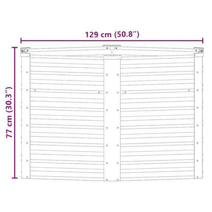 Garden Raised Bed 129x77 cm Galvanized Steel Silver