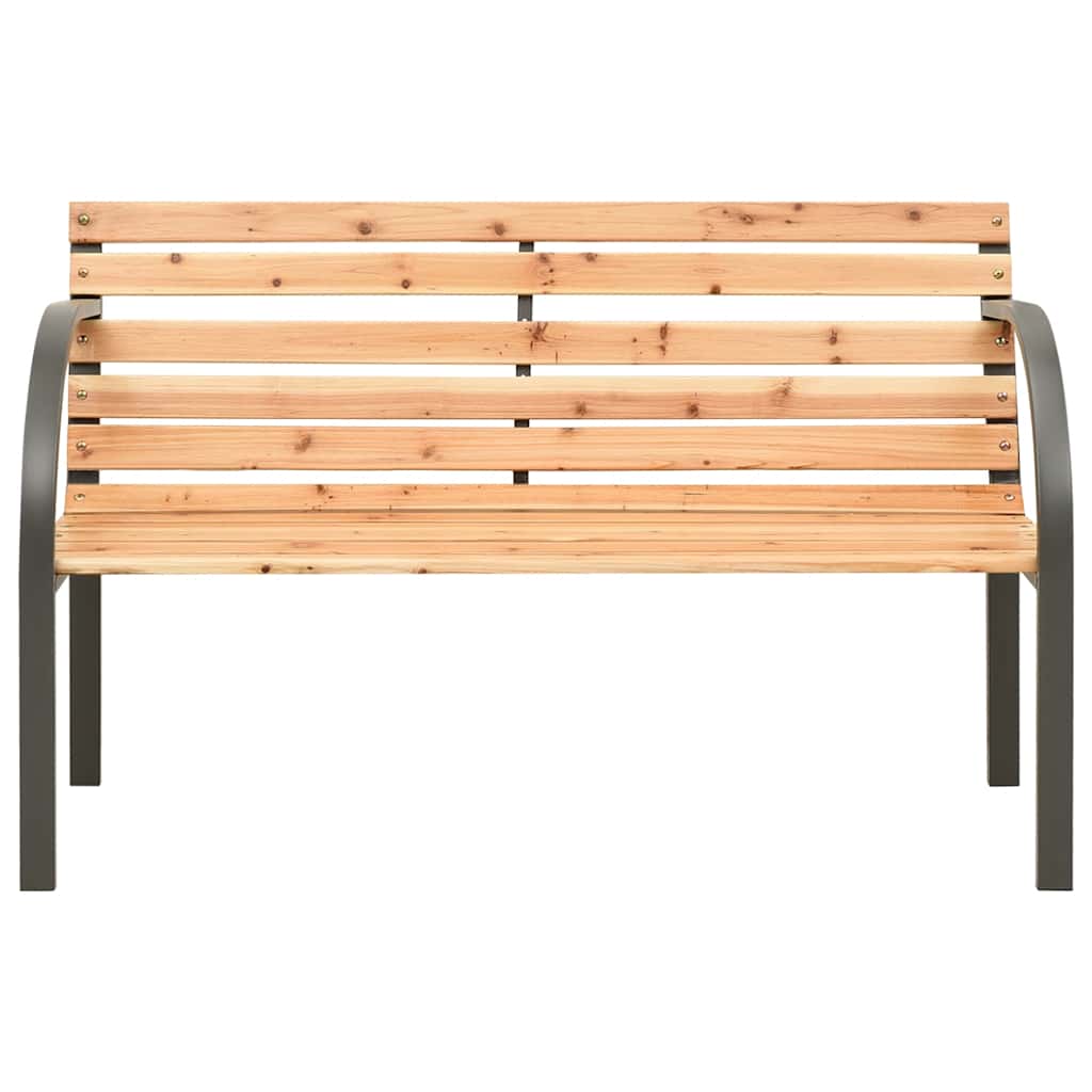 Garden Bench | Natural Wood | Chinese Fir Wood, Steel | Kids Size | Tough