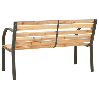 Garden Bench | Natural Wood | Chinese Fir Wood, Steel | Kids Size | Tough