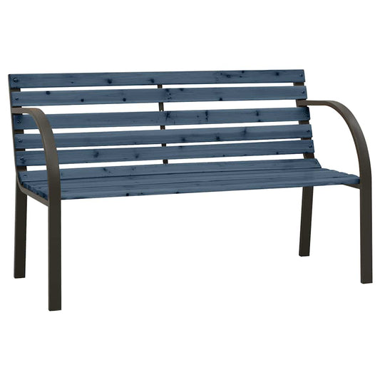 Garden Bench | Grey | Chinese fir wood, steel | 81 cm | Durable
