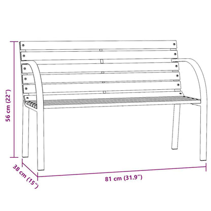 Children Garden Bench 81 cm Chinese Fir Wood Grey