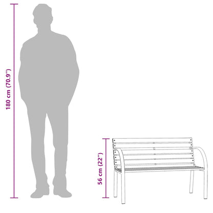 Children Garden Bench 81 cm Chinese Fir Wood Grey