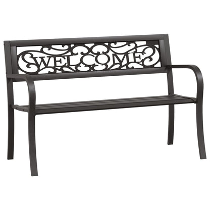 Garden Bench | Black | Powder-coated steel and plastic | Standard