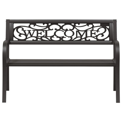 Garden Bench | Black | Powder-coated steel and plastic | Standard