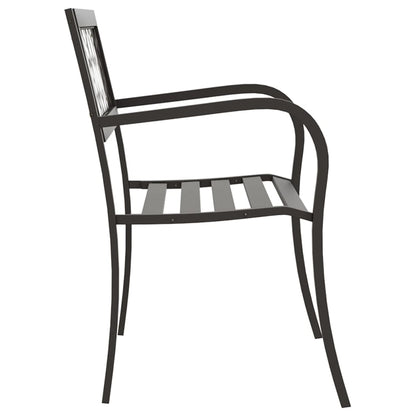 Garden Bench | Black | Powder-coated steel and plastic | Standard